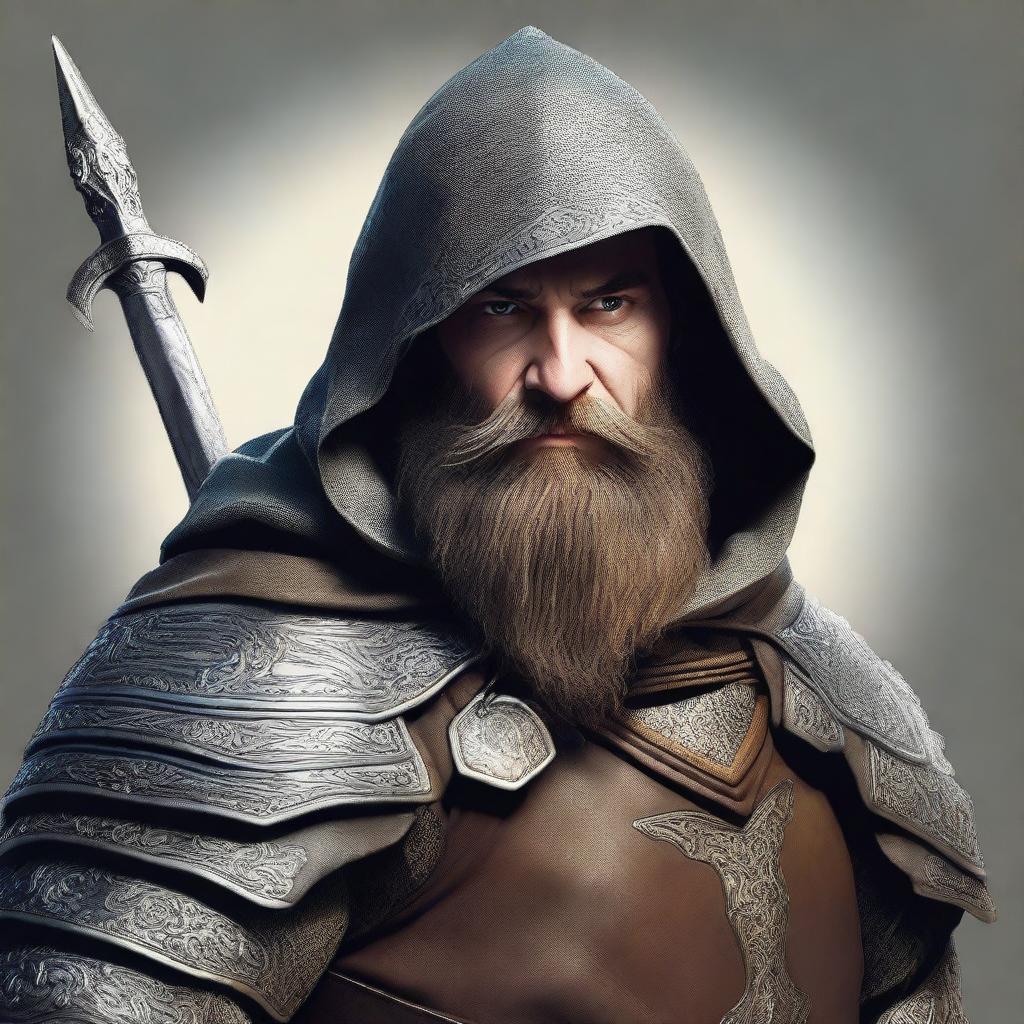 Bearded Hobbit Knight: Embark on a Quest of Bravery