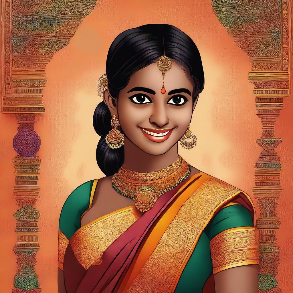 Vibrant Traditional Tamil Saree