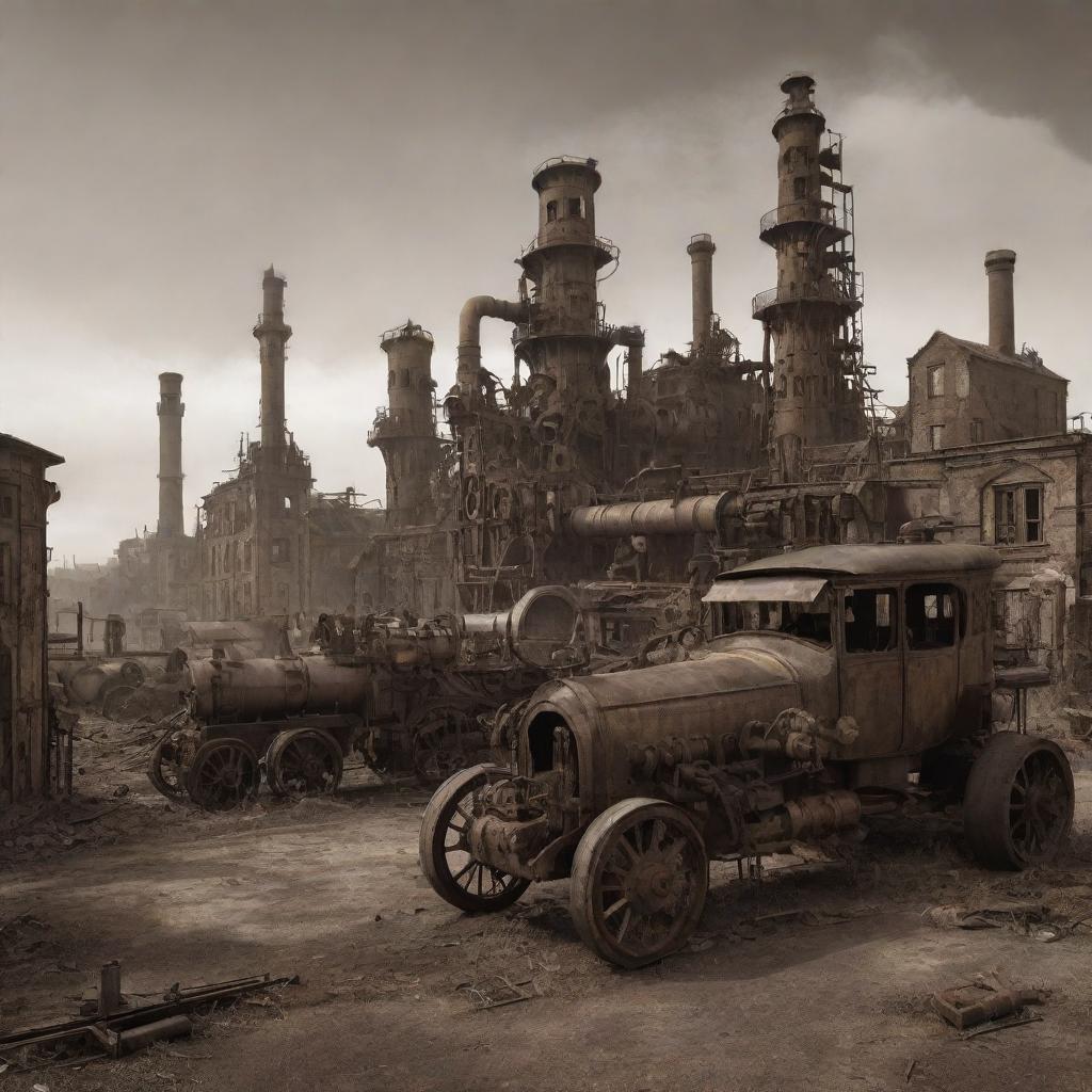 Steampunk Cityscape: A Forgotten Era