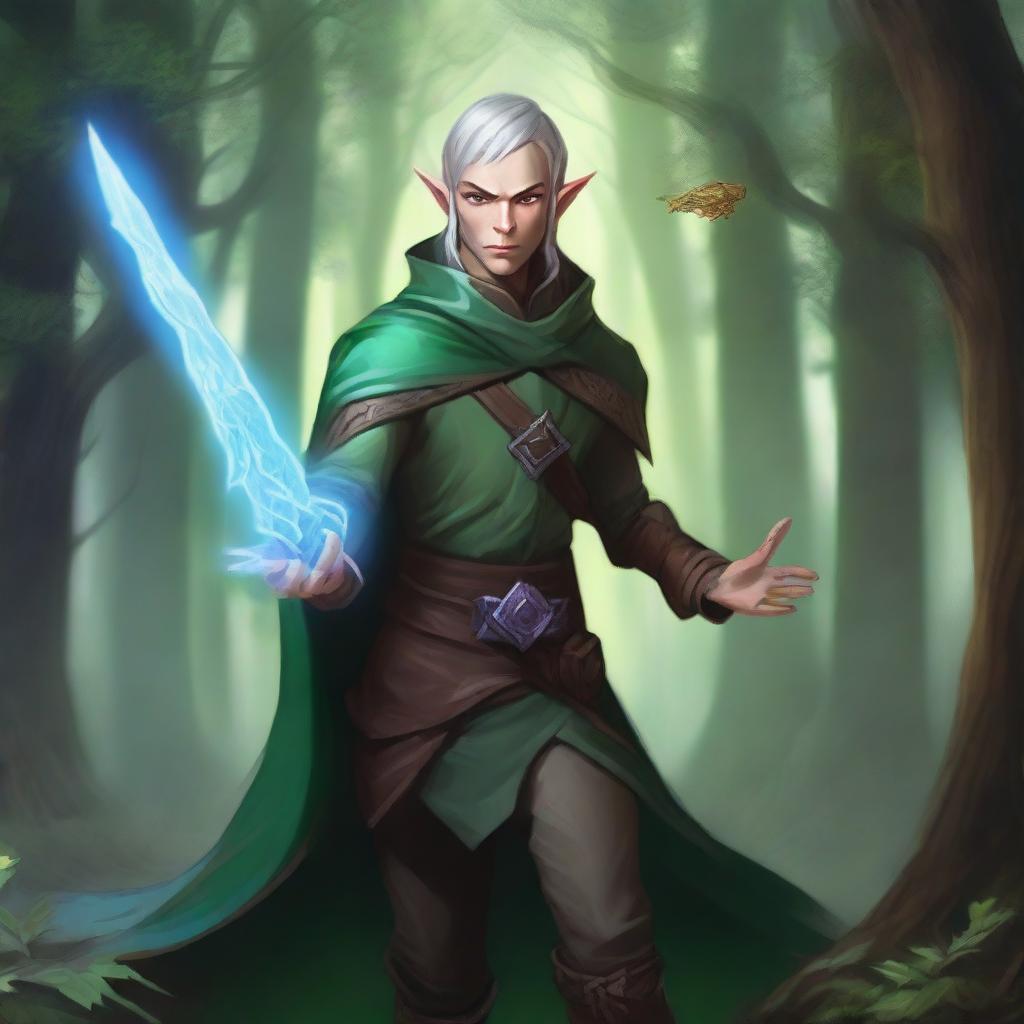 Eldon the Whispering Shadow - D&D Elf Rogue Artwork