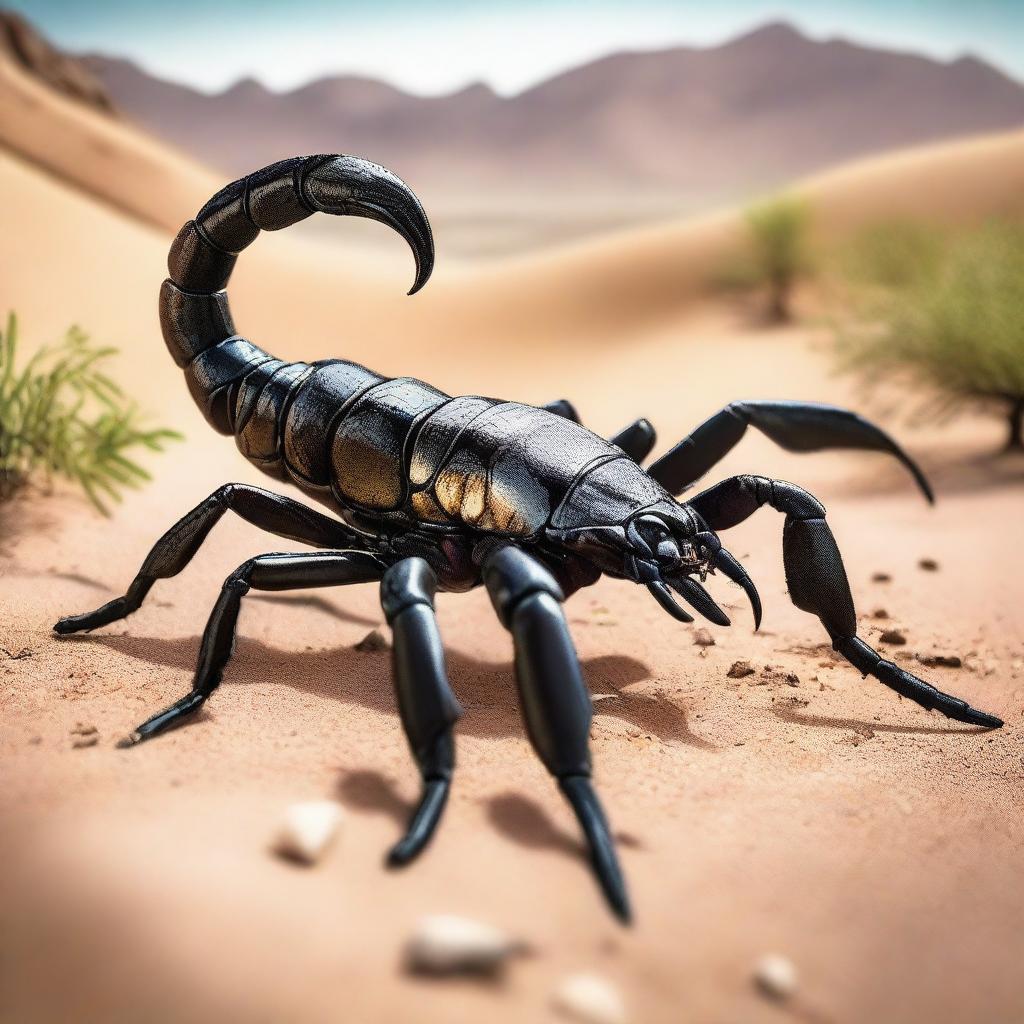 Arabic Scorpion in Its Natural Habitat