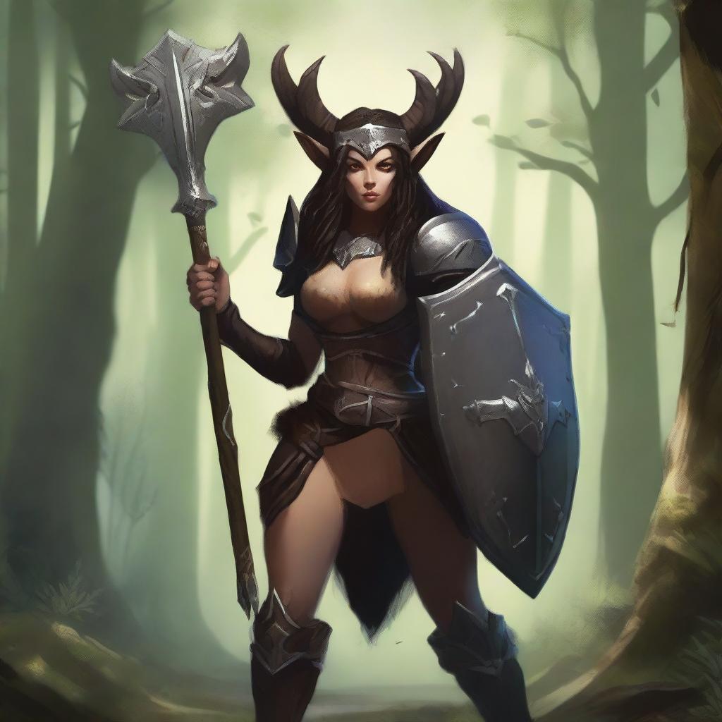 Enchanting Female Satyr: A Blend of Mystique