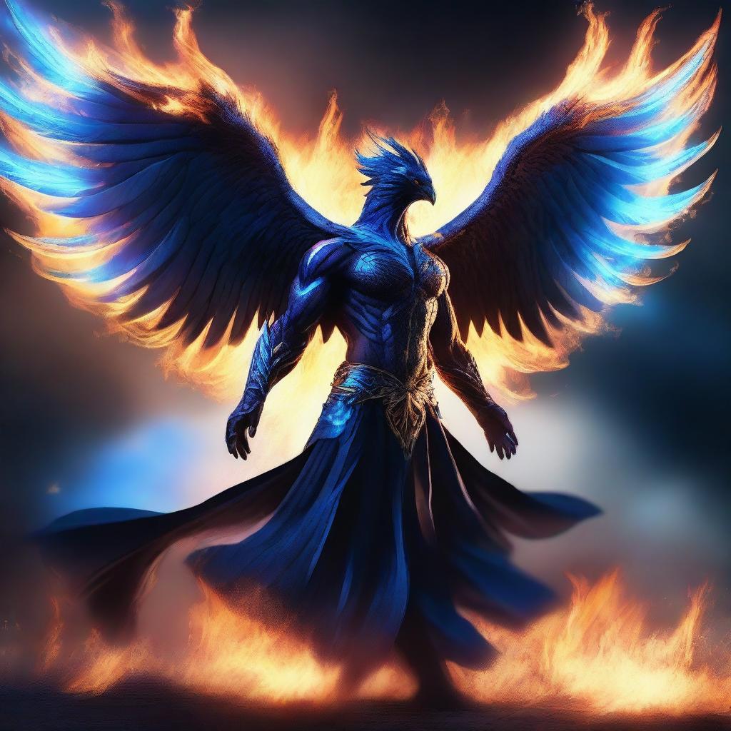 Unleash the Fiery Power: Mythical Phoenix Winged Human