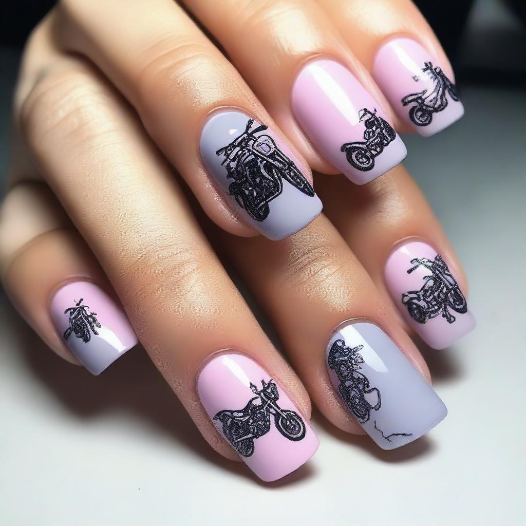 Rev Up Your Style with Motorcycle-Themed Nail Art!