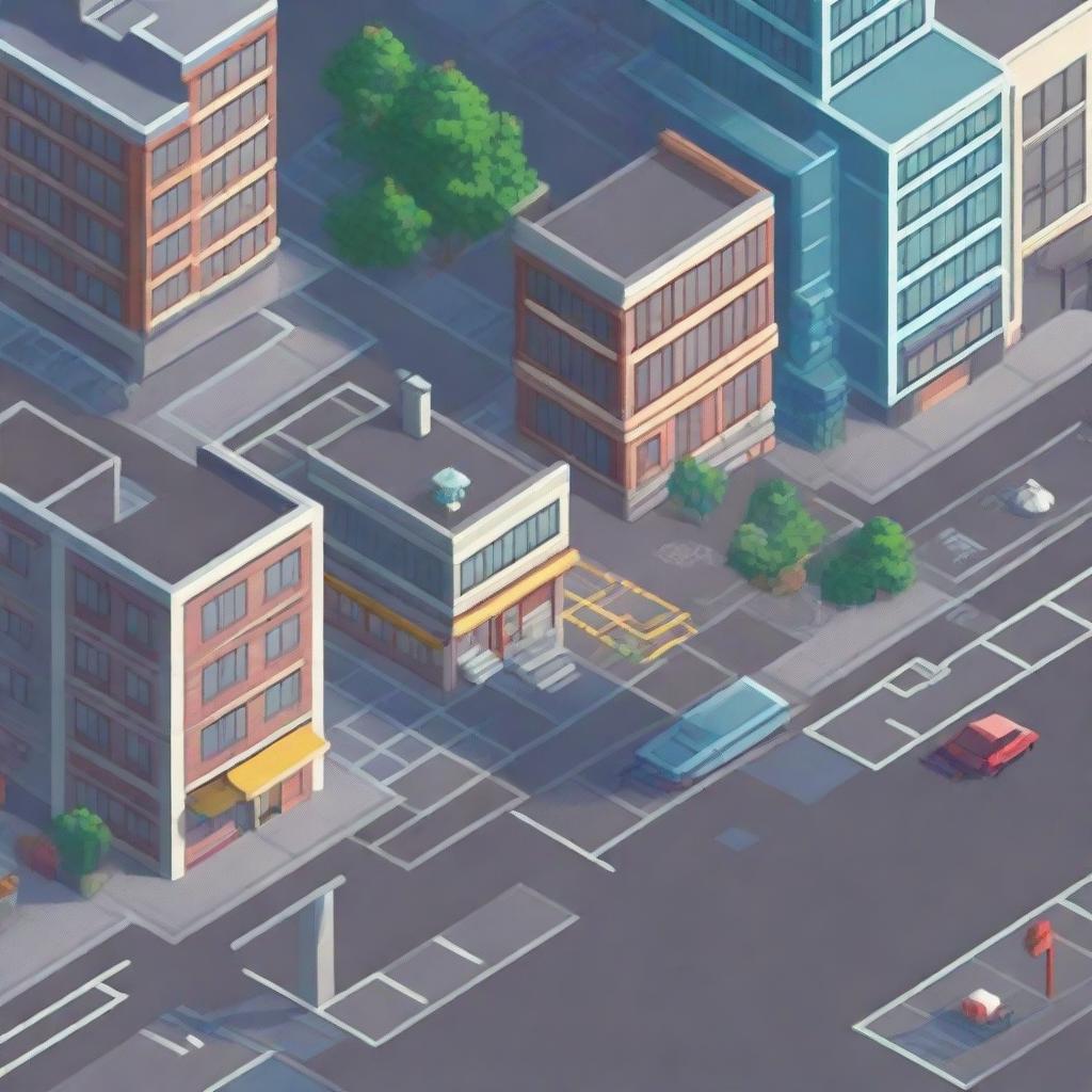 Dive Into a Pixelated City Life: Isometric Street Art