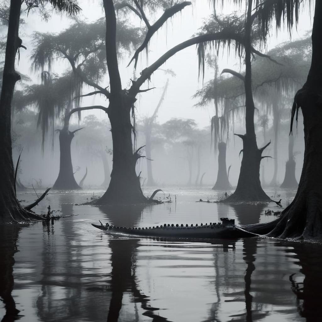 Mystical Dawn in the Swamp: Canoe Serenity