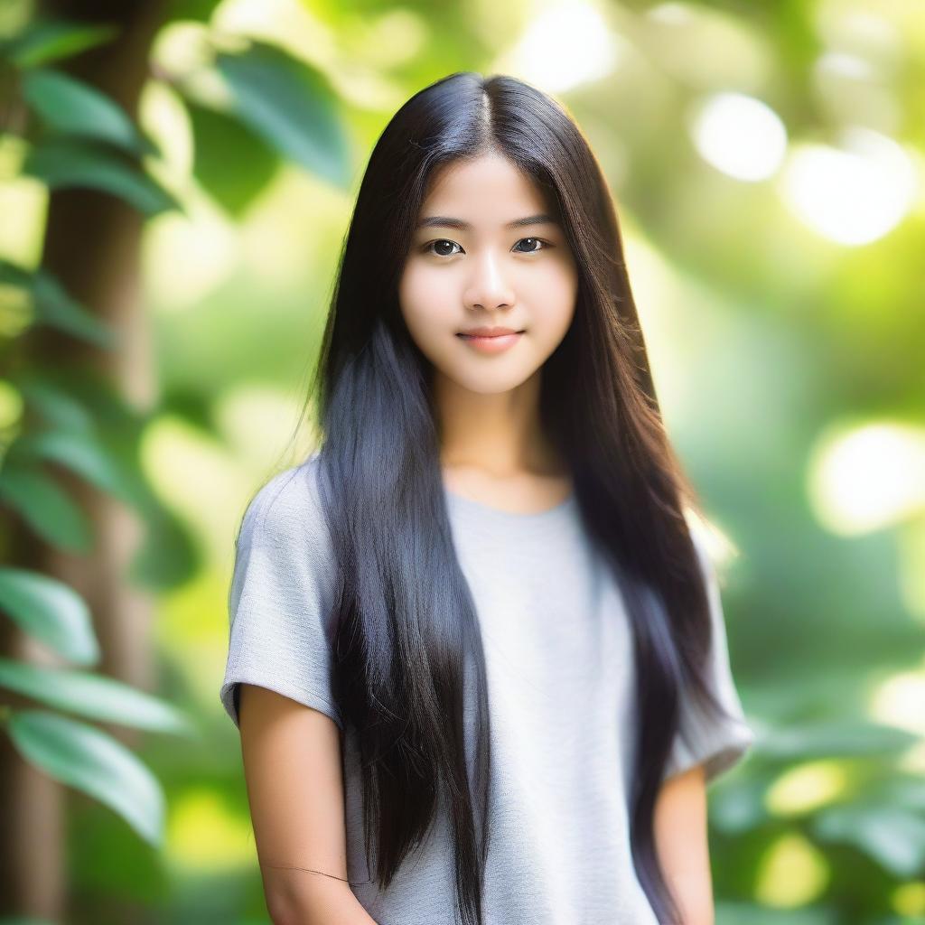 Captivating Beauty: Asian Teenage Girl