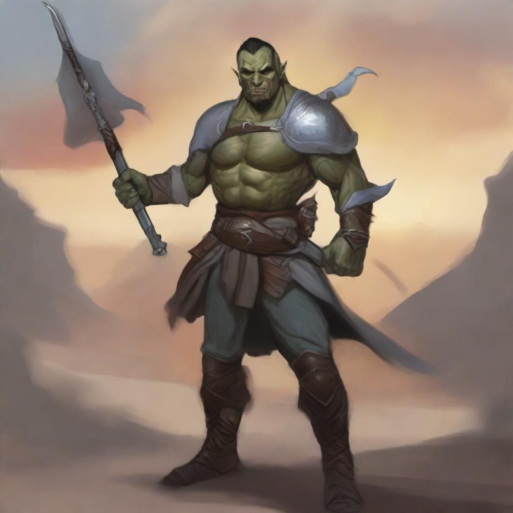 Unleash the Power of the Noble Half-Orc Fighter