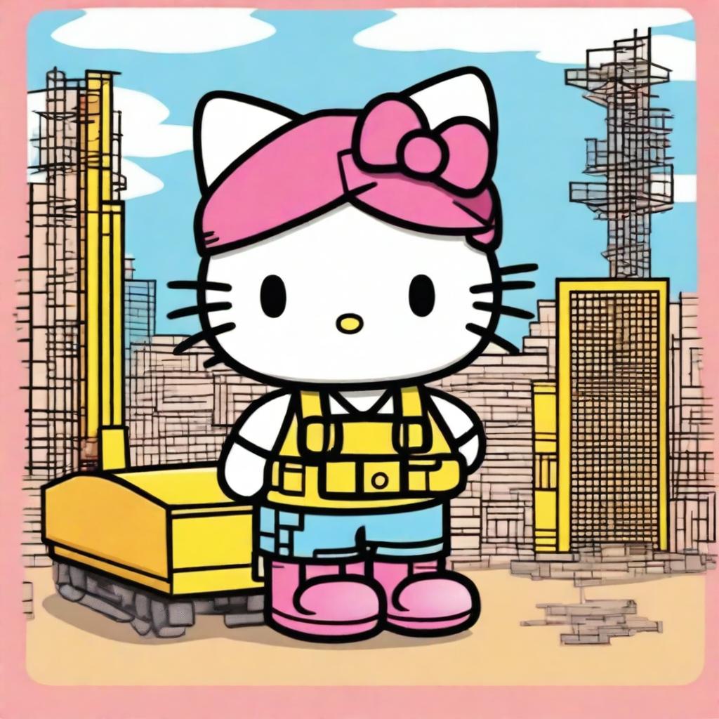 Hello Kitty Takes on the Construction Site!