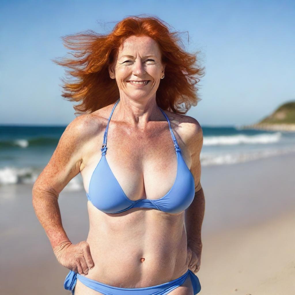 Bold & Beautiful: Mature Red-Headed Beach Goddess