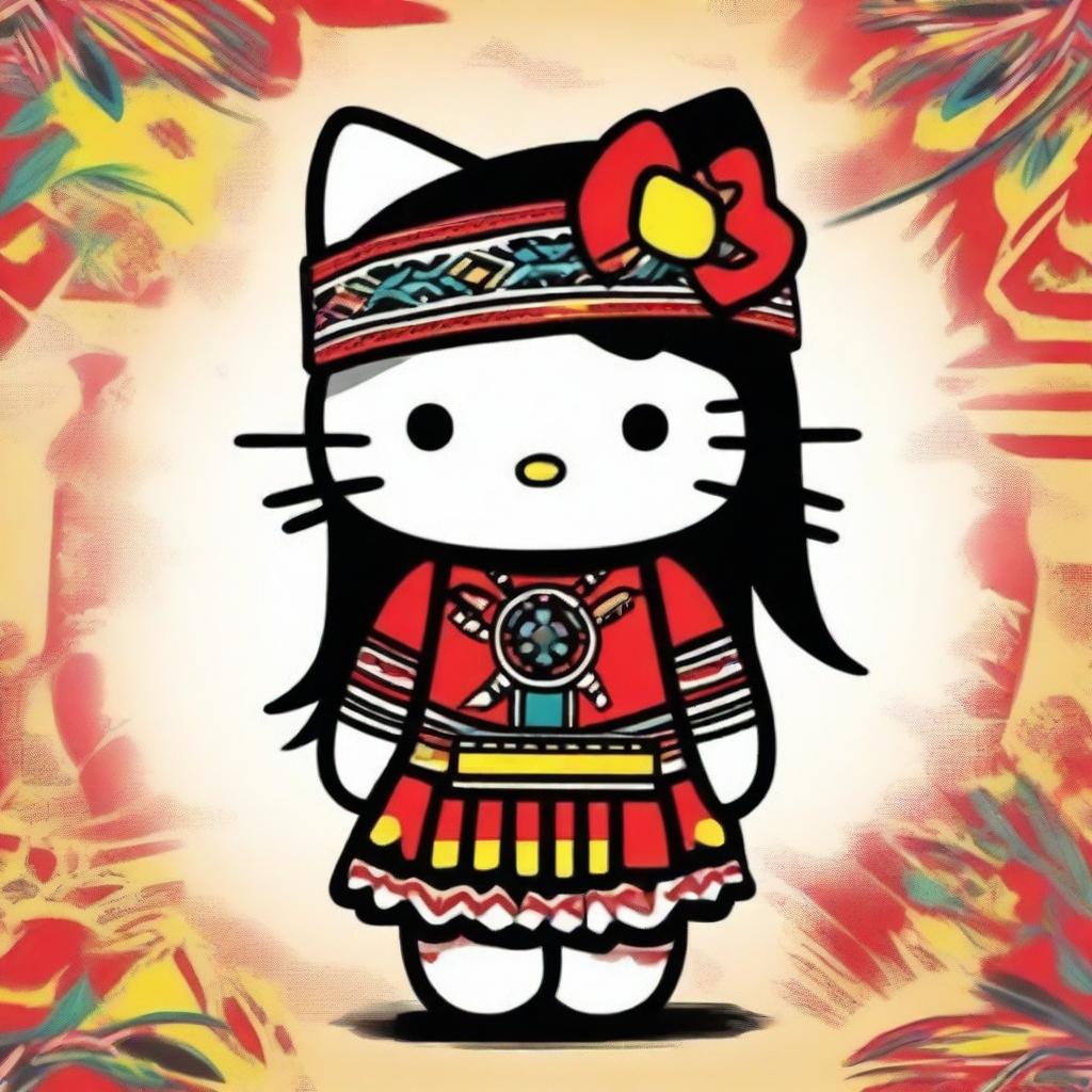 Cute Meets Cultural: Hello Kitty in Native American Attire