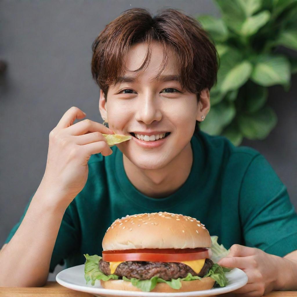 Jungkooks Guilty Pleasure: A Juicy Burger