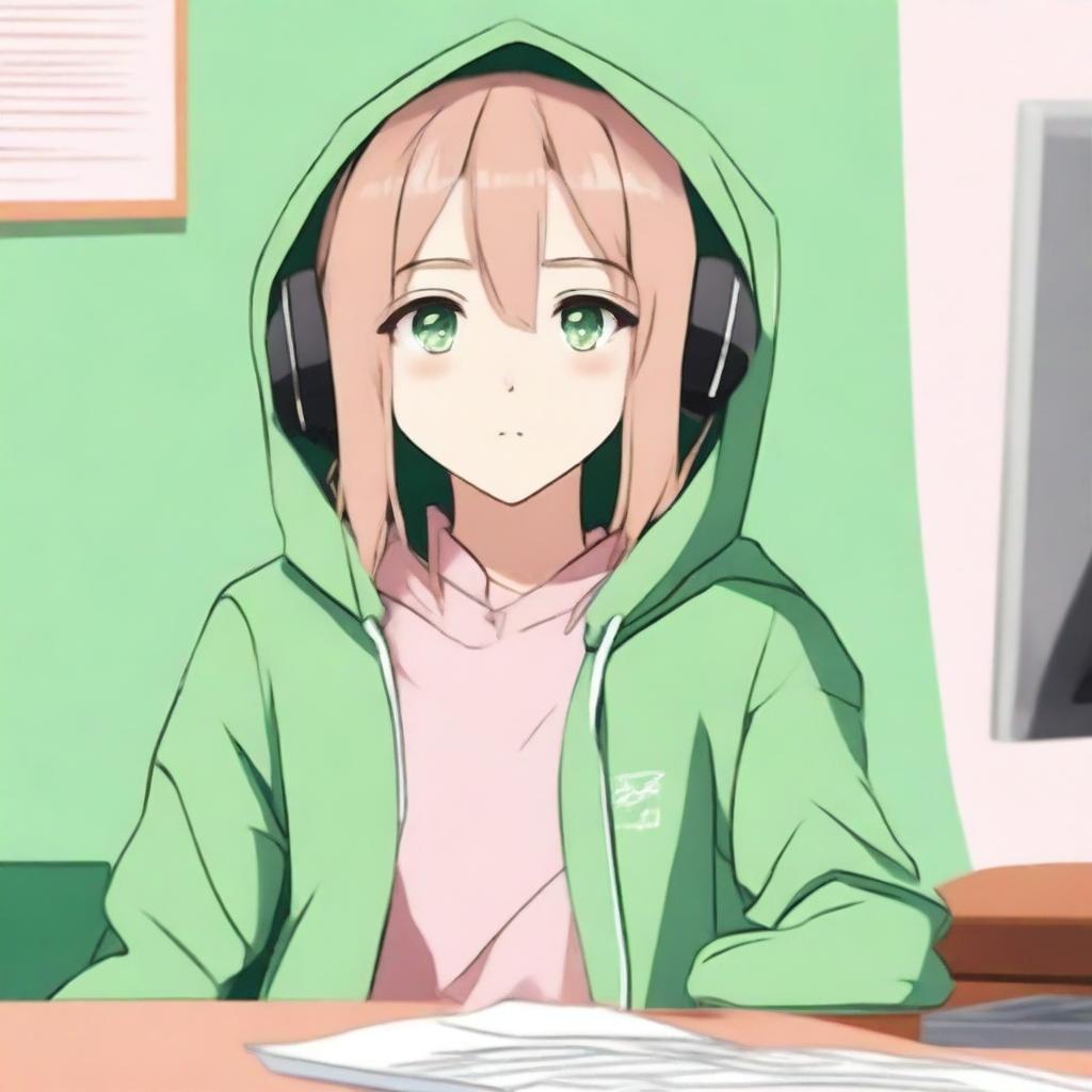 Anime Aesthetic: The Enigmatic Boy in Green