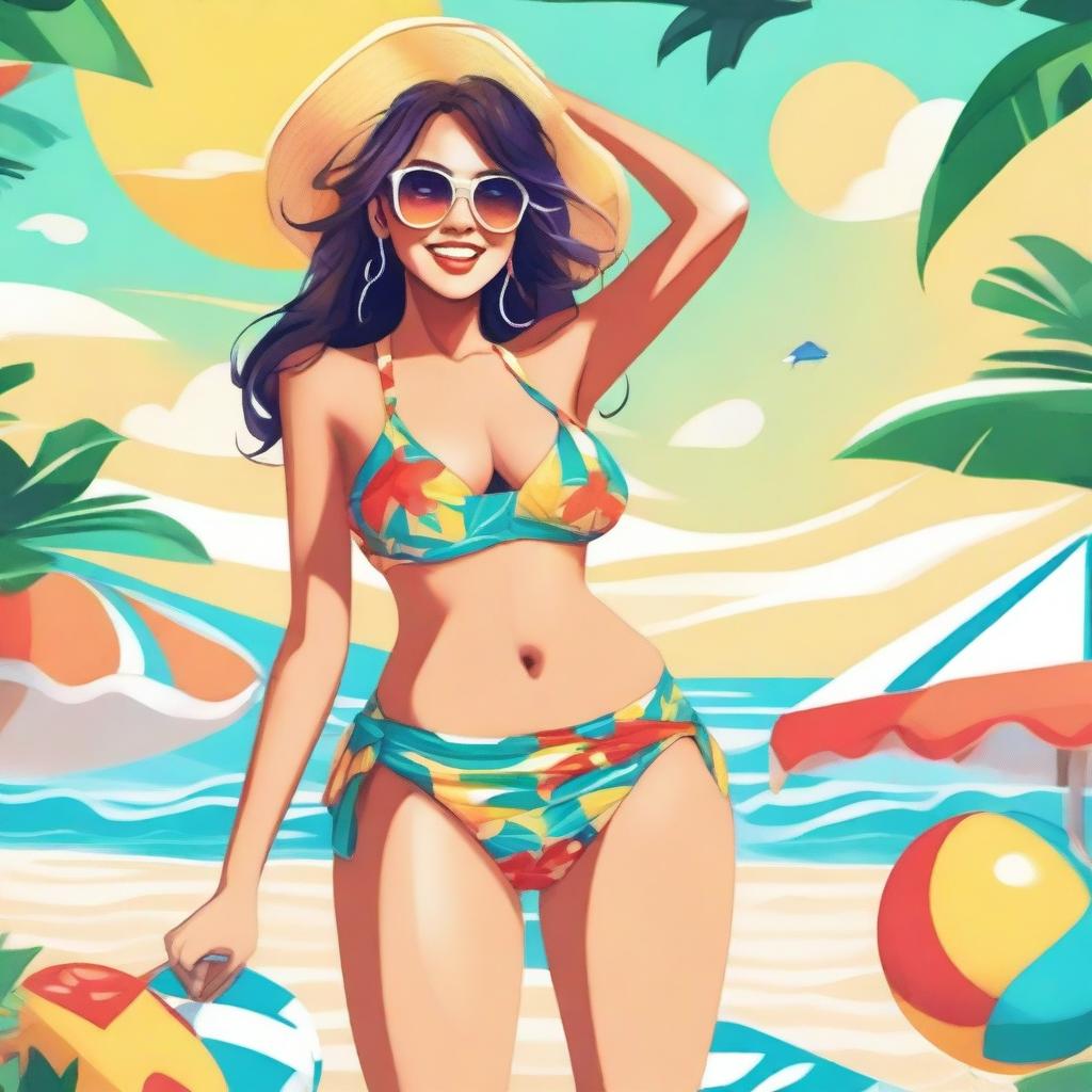 Dive into Style: Arigameplays in Vibrant Swimsuit