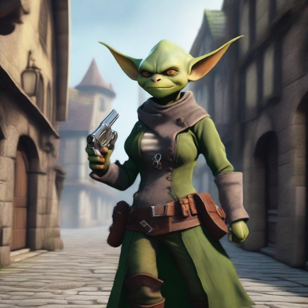 Fearless Female Goblin Gunslinger