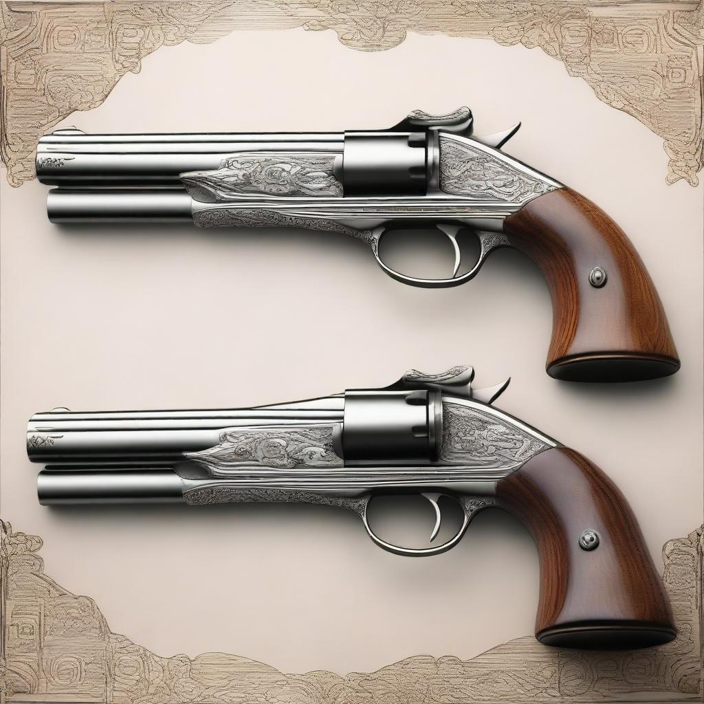 Elegance in Firearms: Crossed Guns Art