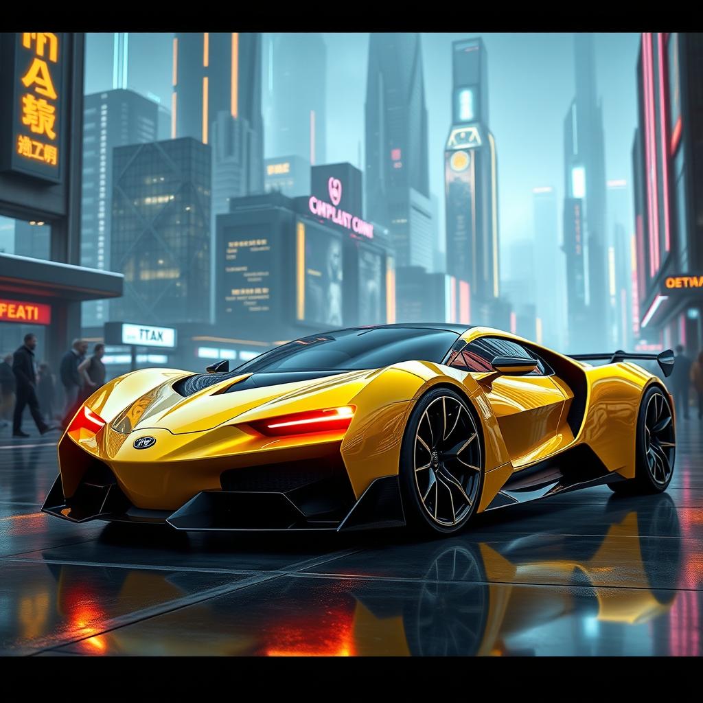 Unleash the Future: Sleek Yellow Hypercar