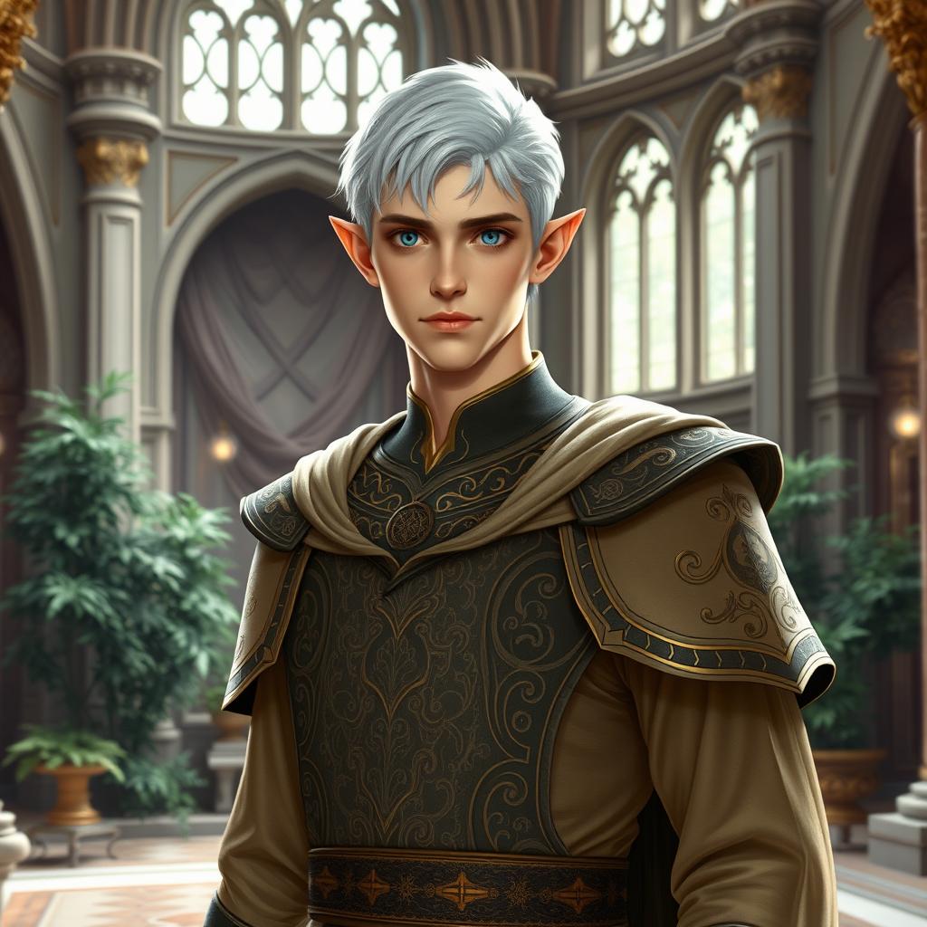 Elegant Sovereign: High Elf Noble in Opulence