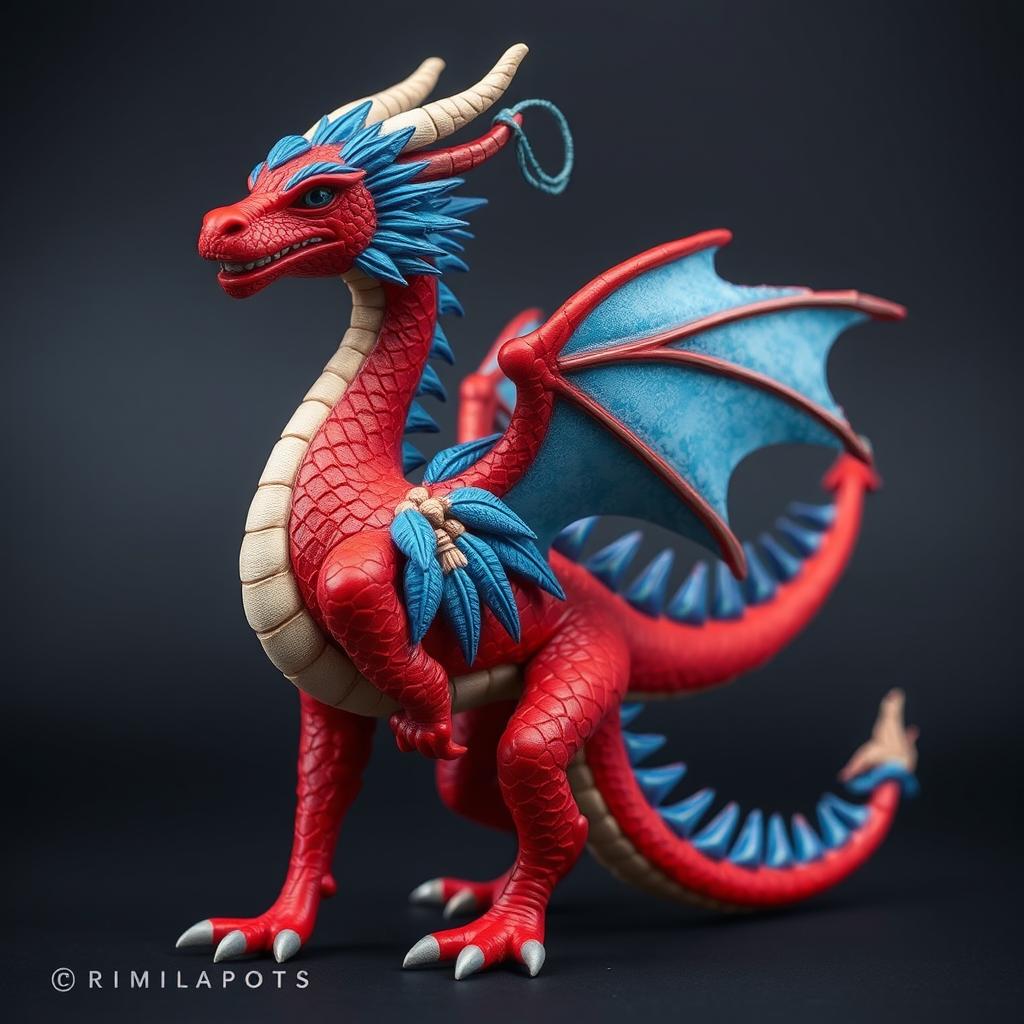 Mythic Creature: Red Dragon with Celestial Touch