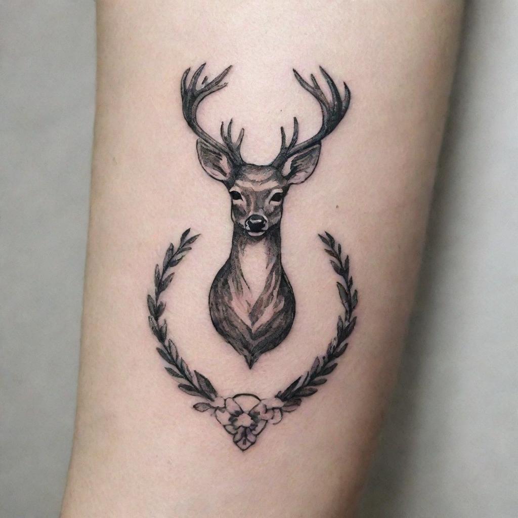 Delicate Deer Tattoo Design: Tranquility and Serenity