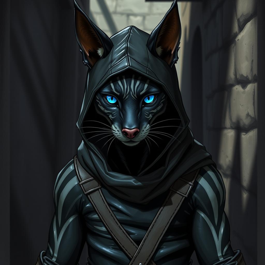 Midnight Hunter: Sleek Black Tabaxi