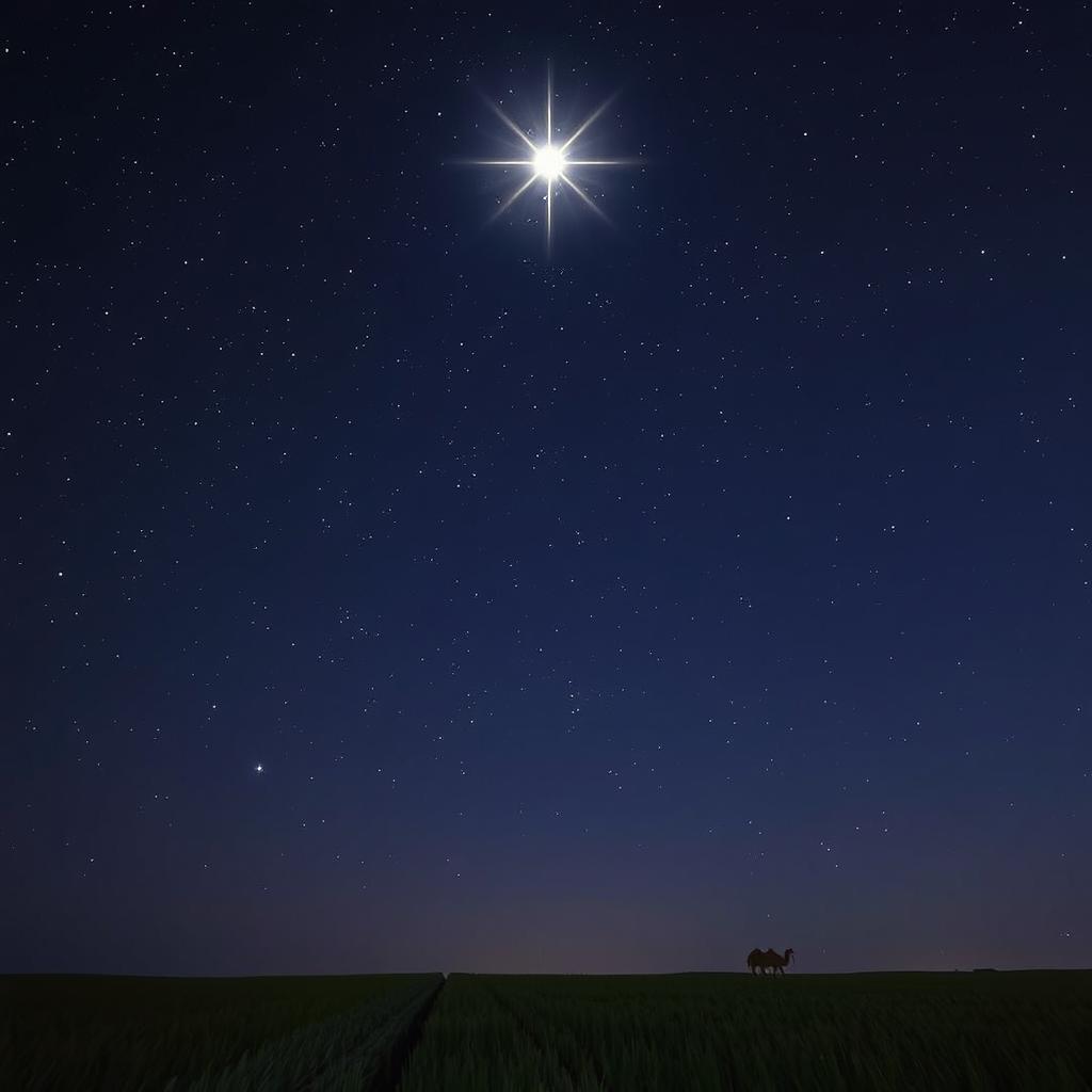 The Star of Bethlehem Illuminates the Night Sky