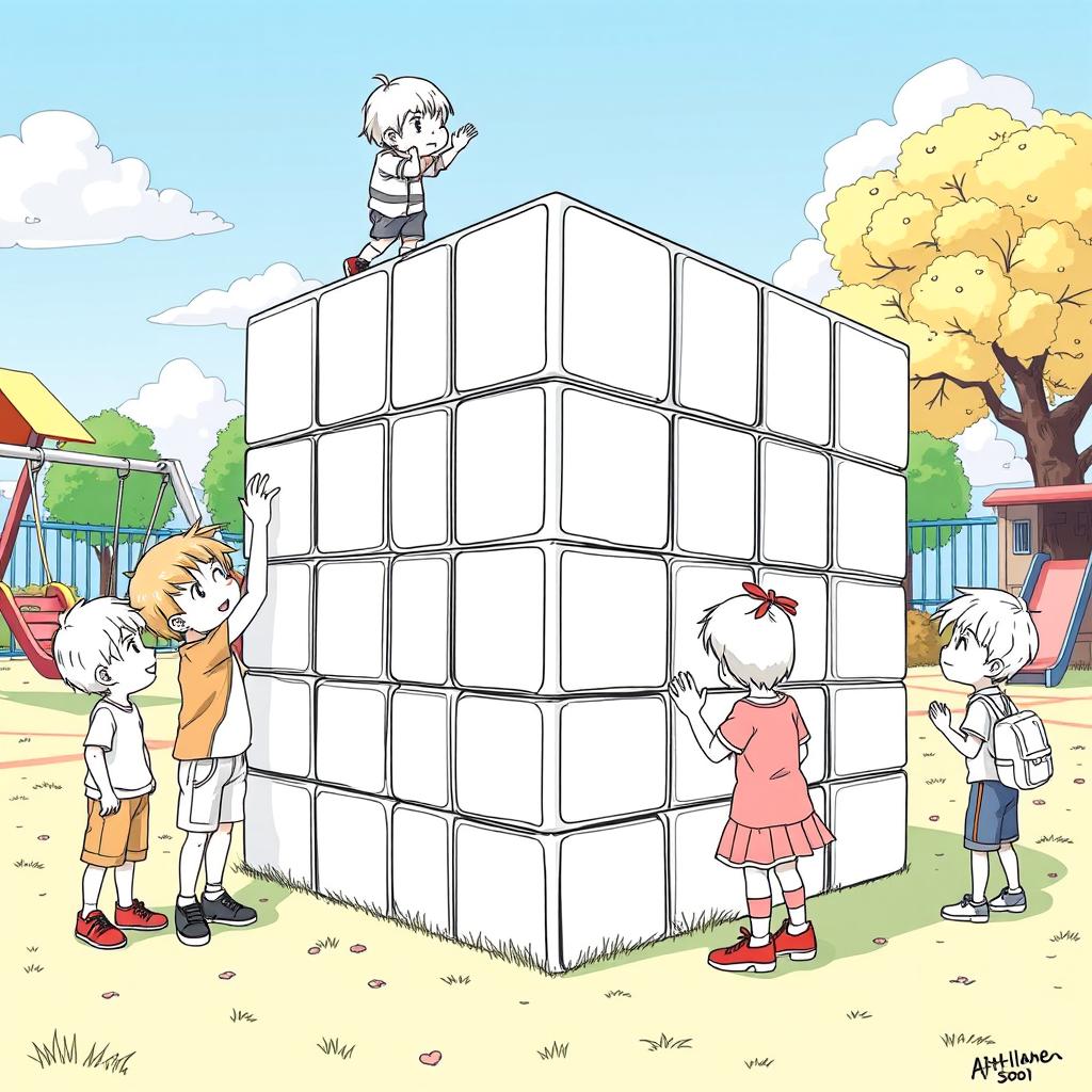 Unravel the Mystery: A Giant Rubiks Cube Coloring Page
