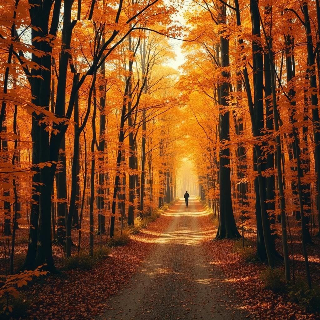 Escape to Serenity: Autumn Woods Path