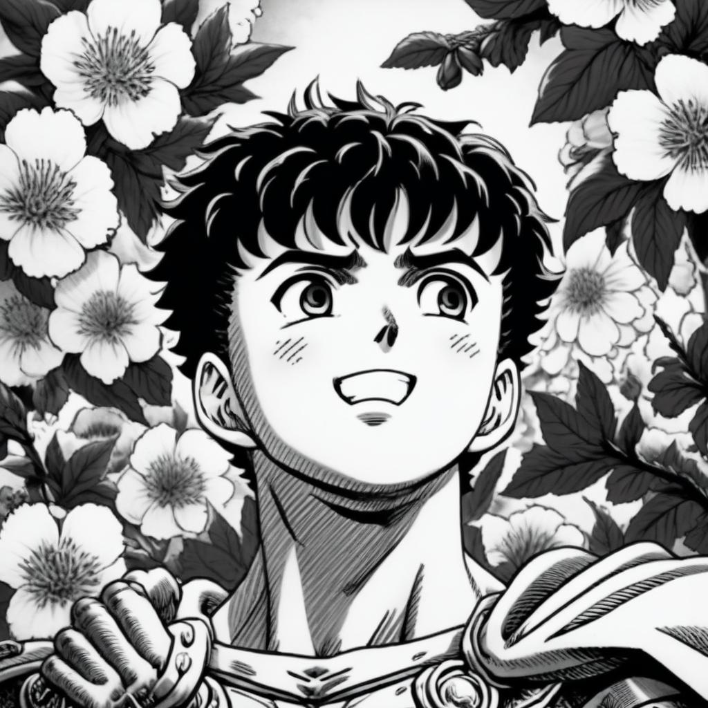 Guts Smile Amidst the Blooms