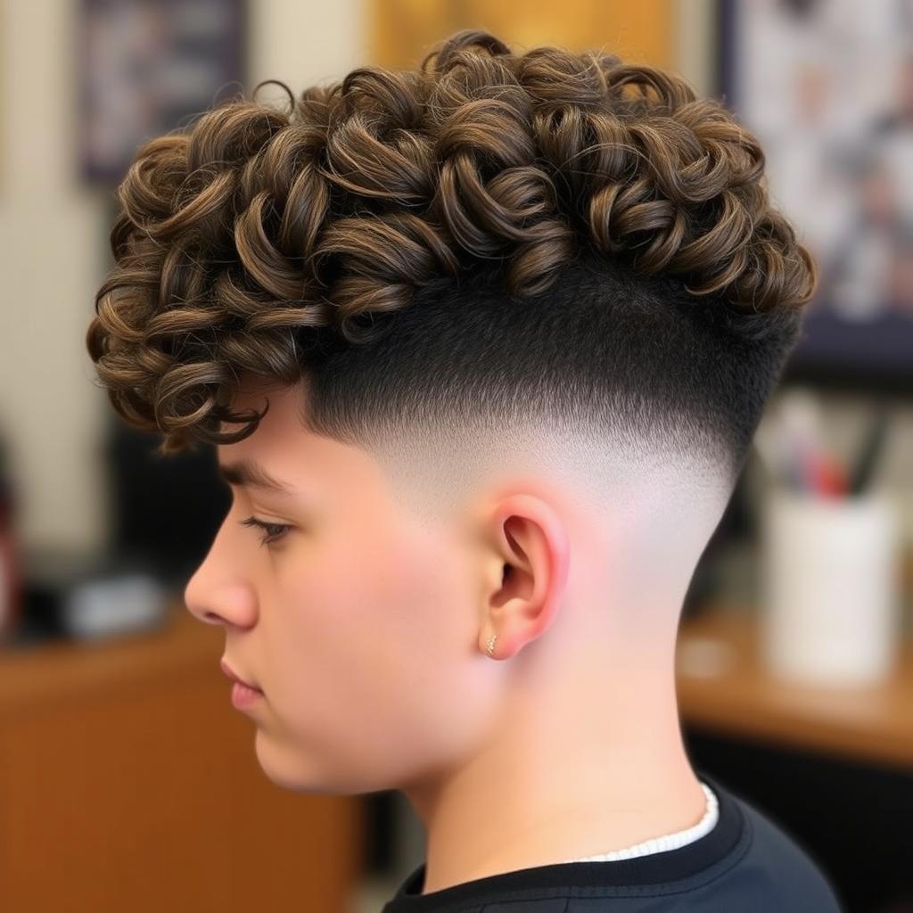 Hair Goals: Curly Hair with a Bold Burst Fade