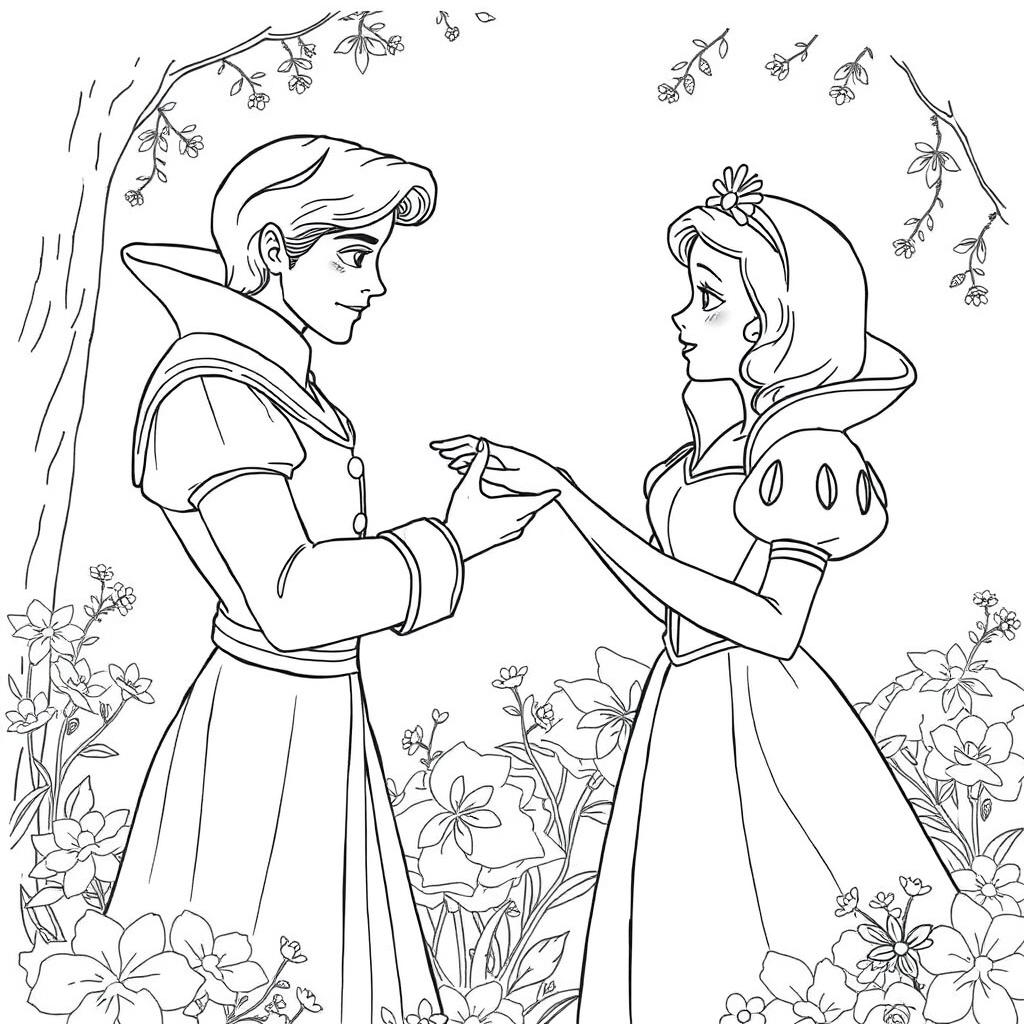 A Whimsical Encounter: Snow White & Prince Charmings Magical Moment