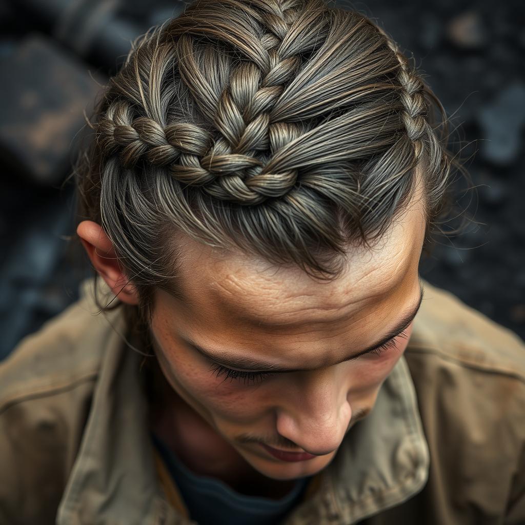 French Braid Hairdo Inspiration for Men