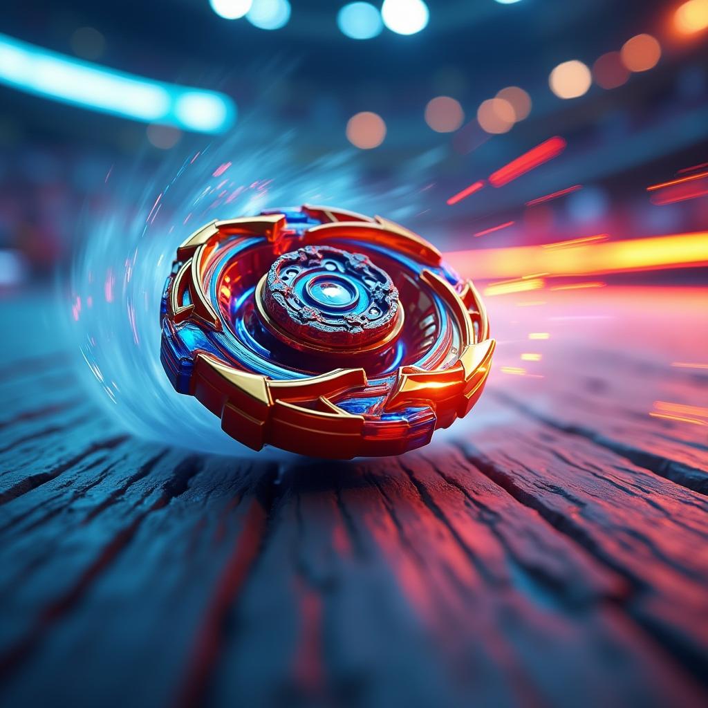 Epic Beyblade Spin: Colorful Fury Unleashed