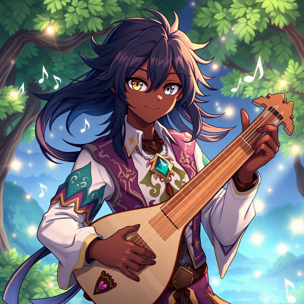 Enchanting Anime Bard: A Hero’s Melody