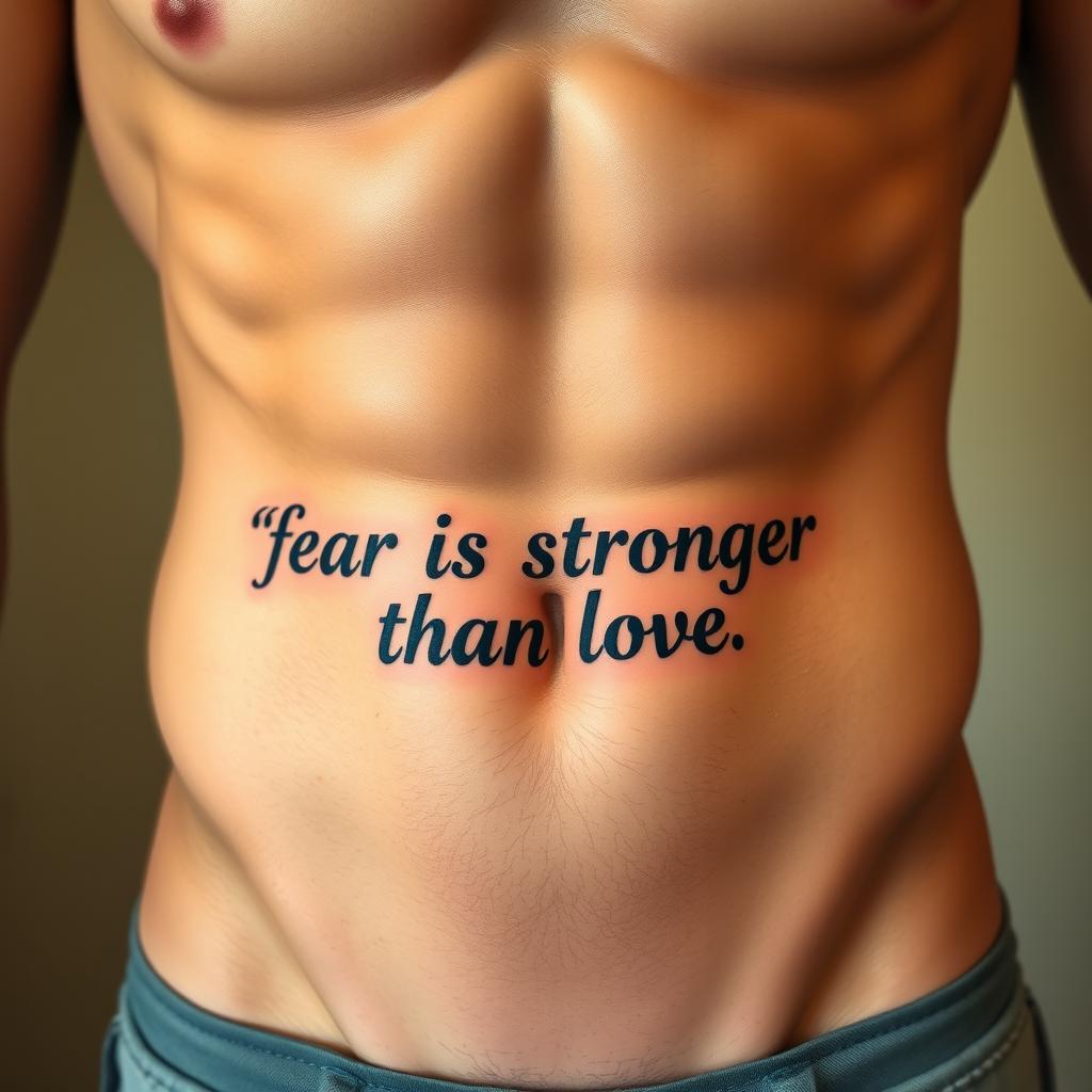 Fear is Stronger than Love: A Bold Tattoo Statement