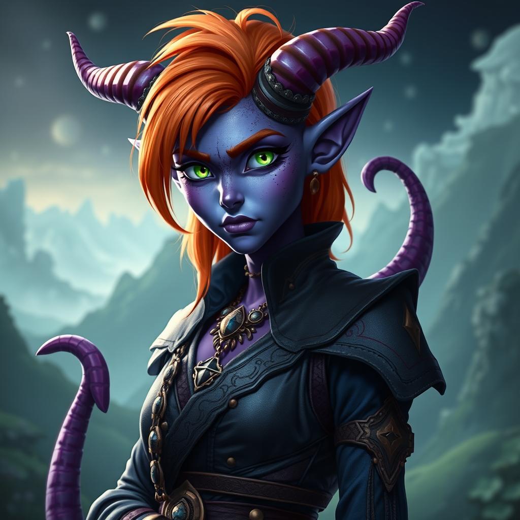 Stunning Purple Tiefling Character: A Vibrant Fantasy Icon