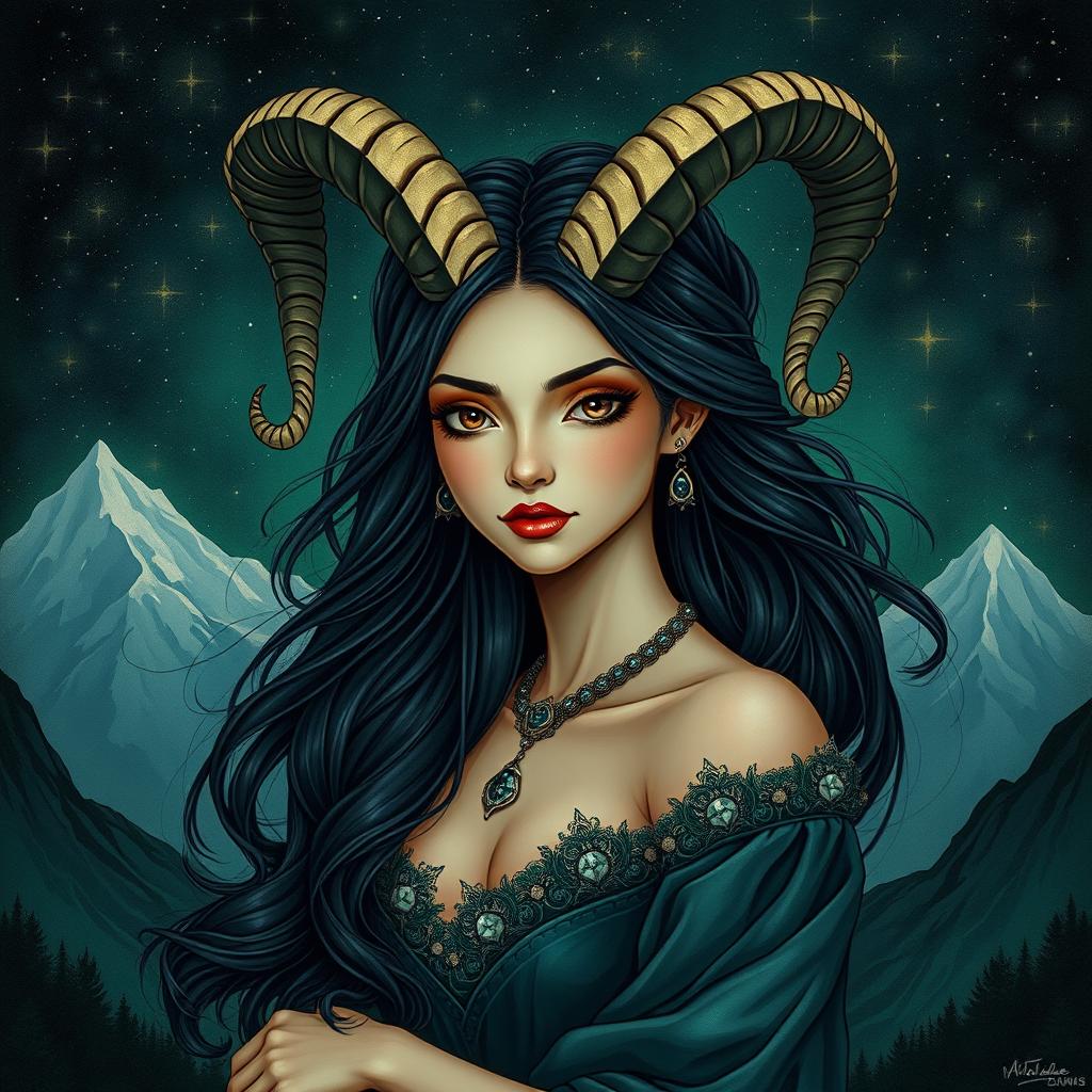 Enchanting Capricorn: Zodiac Fantasy Art