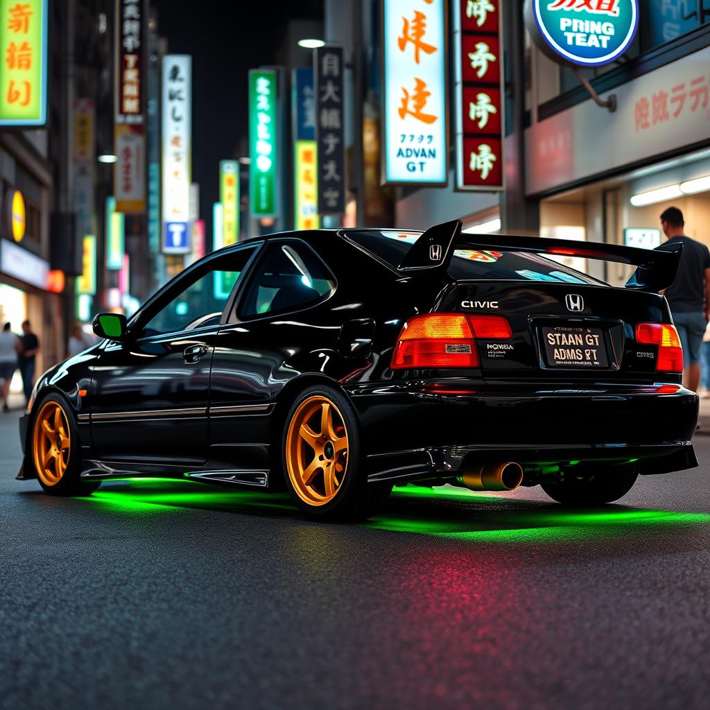 1993 Honda Civic EJ1 Coupe: Sleek & Neon