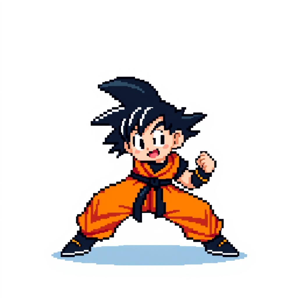 8-Bit Goku: A Pixelated Tribute to Dragon Ball Z