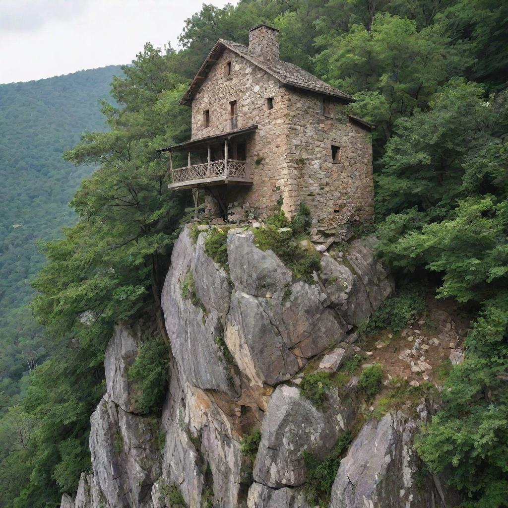 Secluded Serenity: Enchanting Rustic Stone House