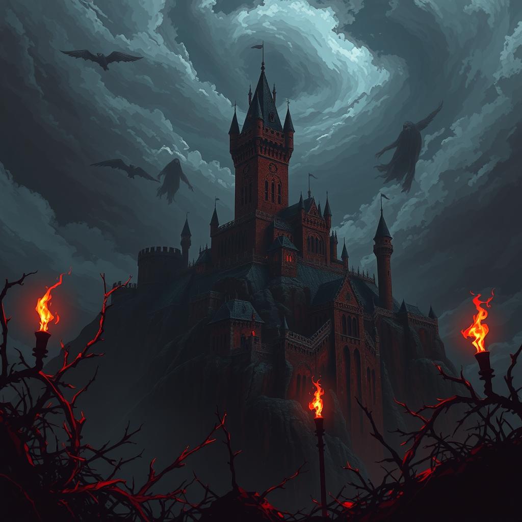 Gothic Haunt: Dark Fantasy Anime Scene