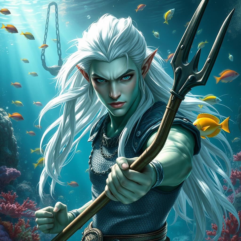 Hero of the Deep: Male Sea-Elf Fighter