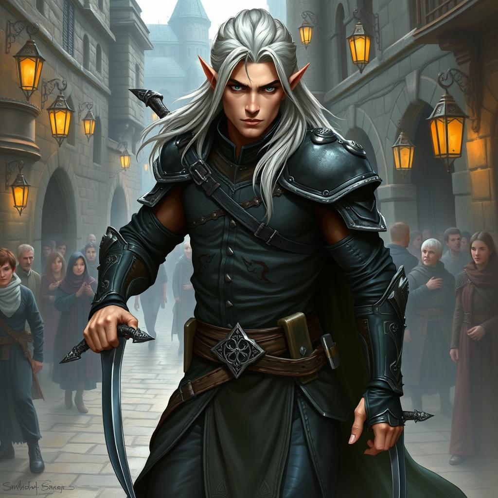 Unleash Your Imagination: High Elf Male Rogue Illustration