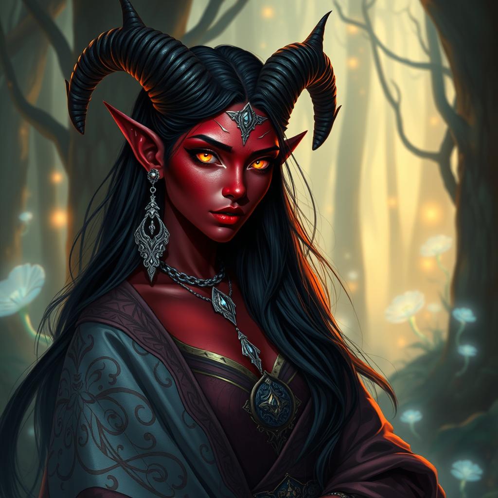 Enchanting Tiefling Beauty