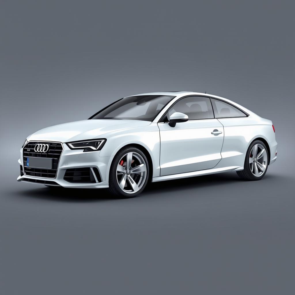 Sleek Audi: Pure Elegance in White