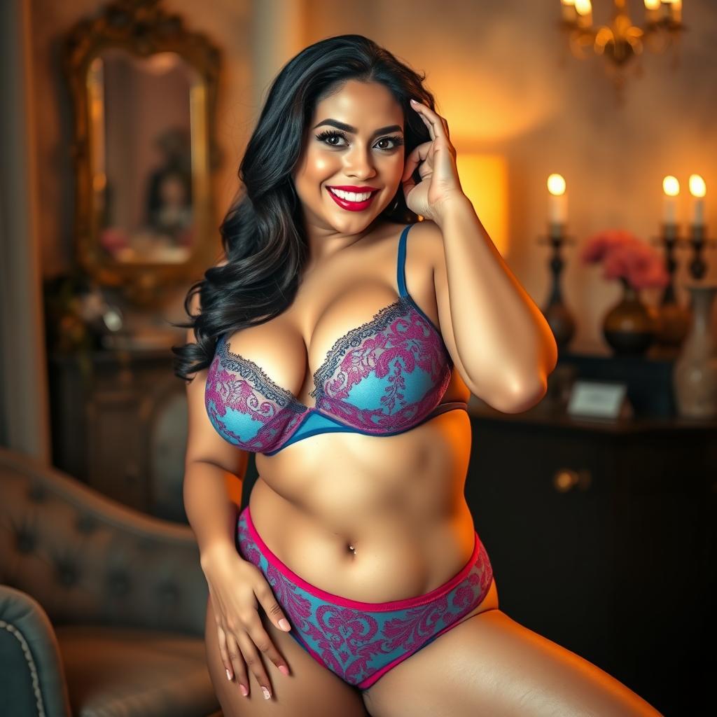Embrace Elegance: Sultry Latina Lingerie Modeling