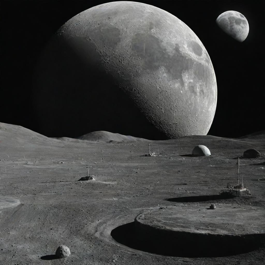 Moonbase 500: A Futuristic Lunar Settlement