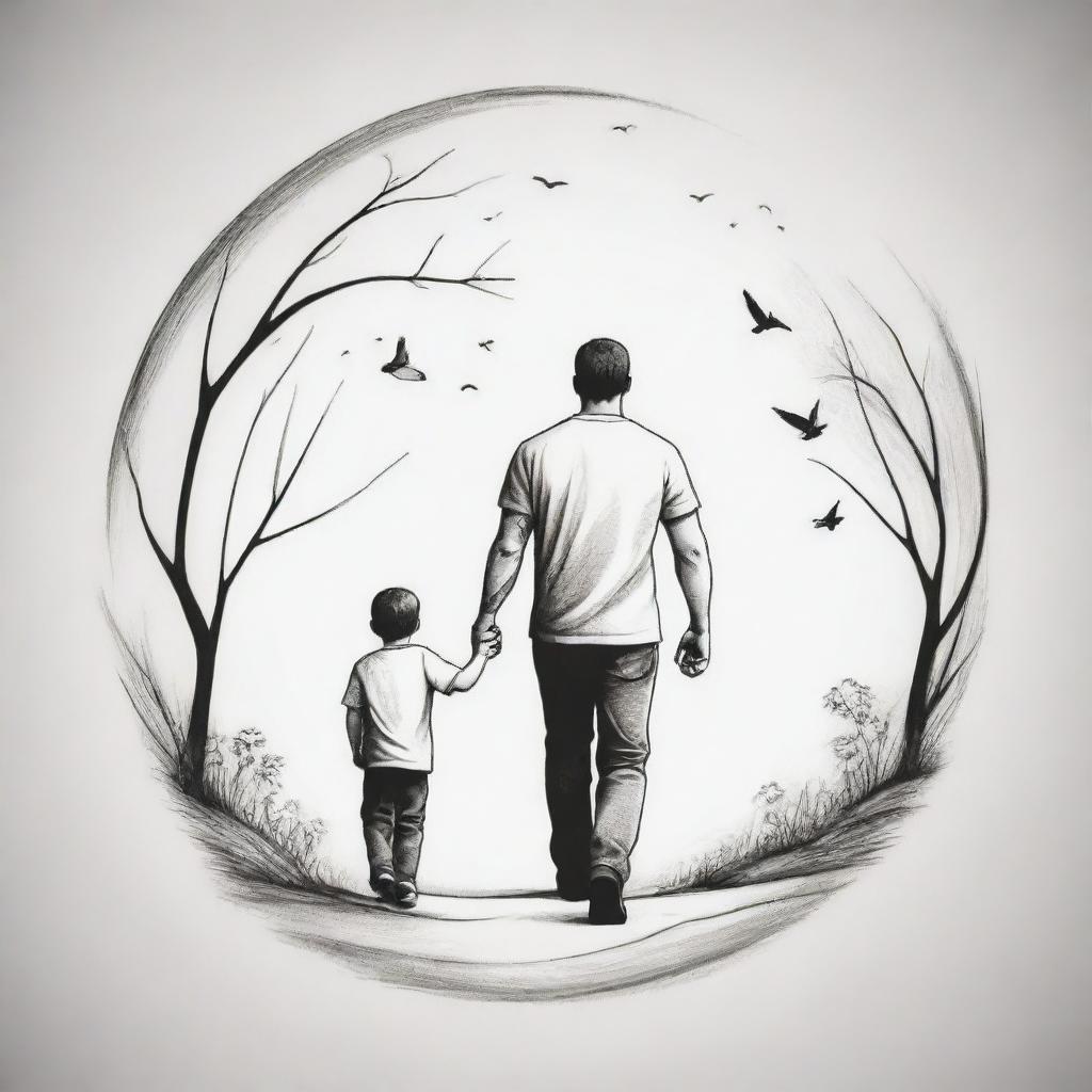 Ink Your Love: Heartwarming Father-Son Tattoo Design