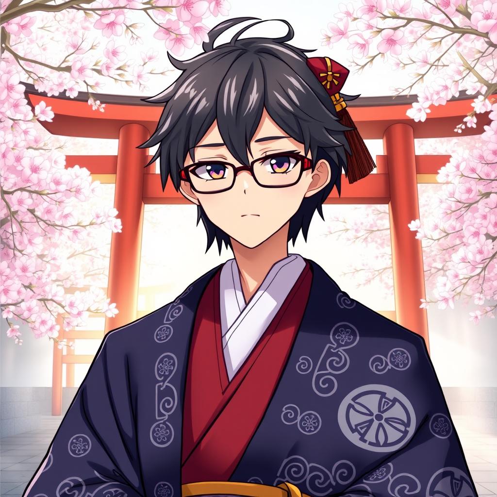 Epic Shinto Priest Anime Character