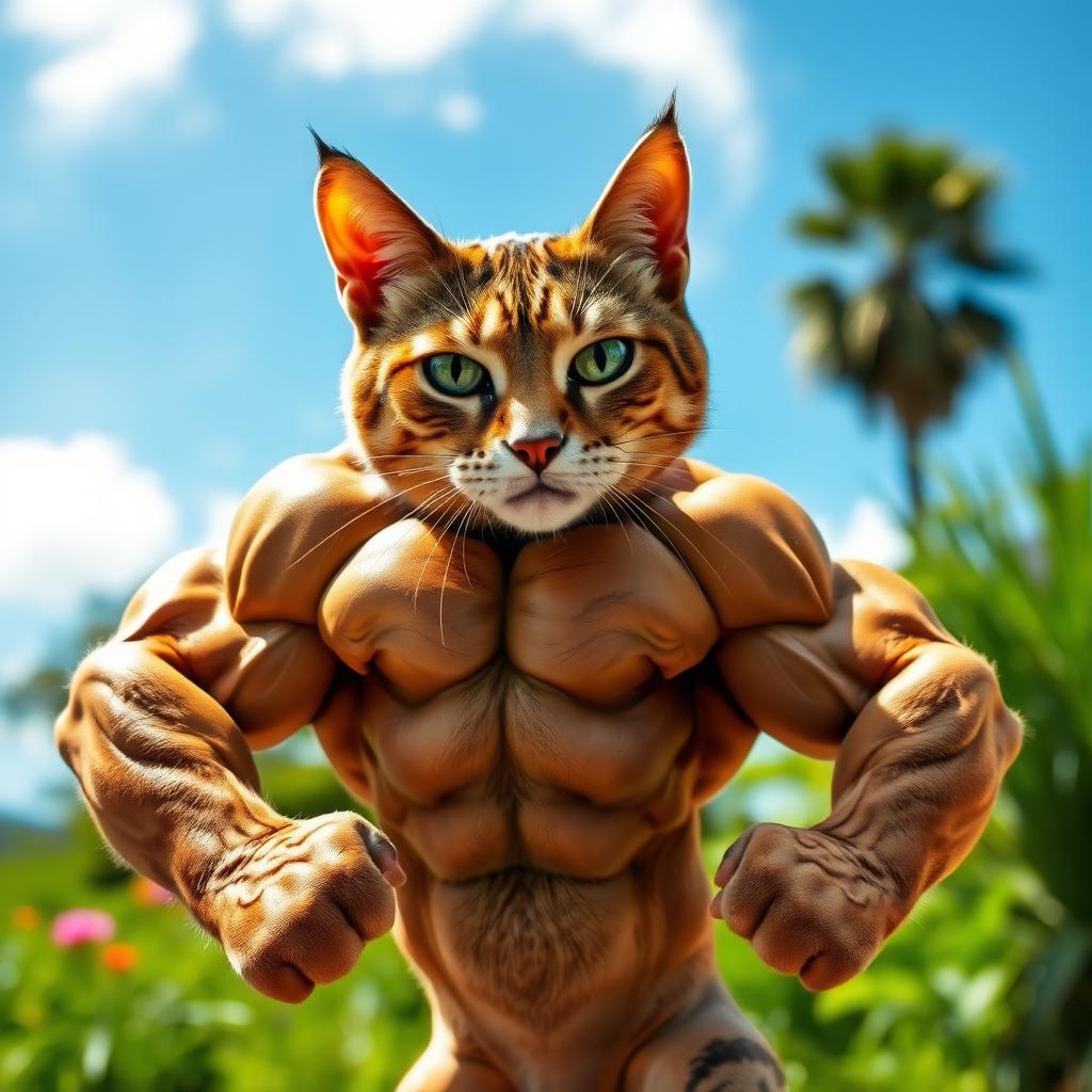 Unleash the Power: Muscular Cat